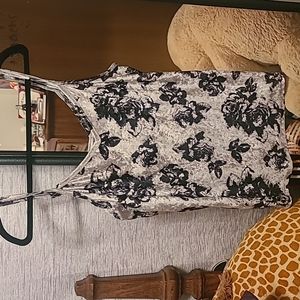 Maurices Velvet Black Rose Tank Top